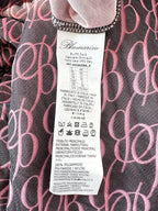 Blumarine Logo Mesh Long Sleeve Dress