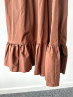 POLO RALPH LAUREN Brown Poplin Quiet Luxury Midi Dress