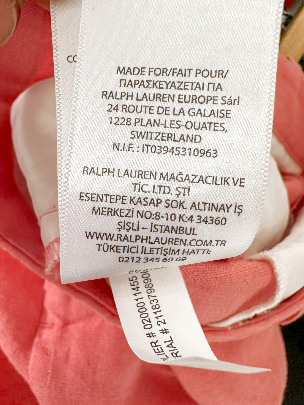 POLO RALPH LAUREN – Rosa Leinen-Sommershorts