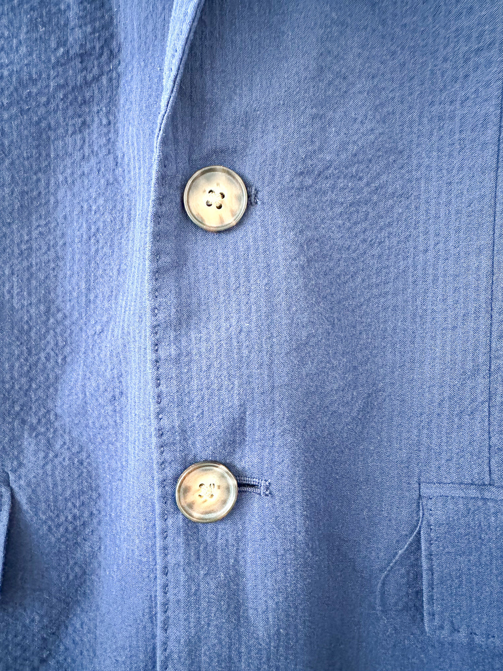 POLO RALPH LAUREN Blue Seersucker Blazer Jacket