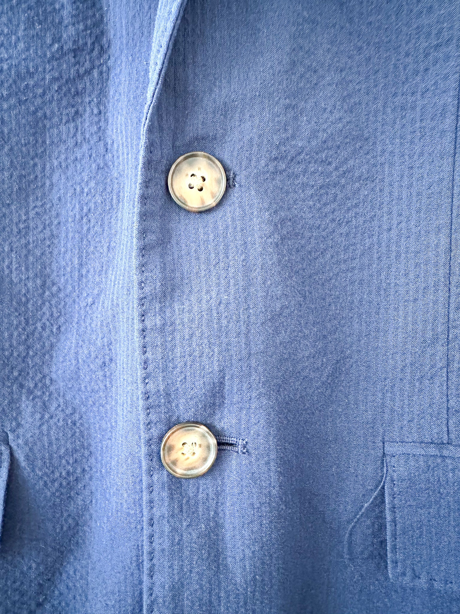 POLO RALPH LAUREN Blue Seersucker Blazer Jacket