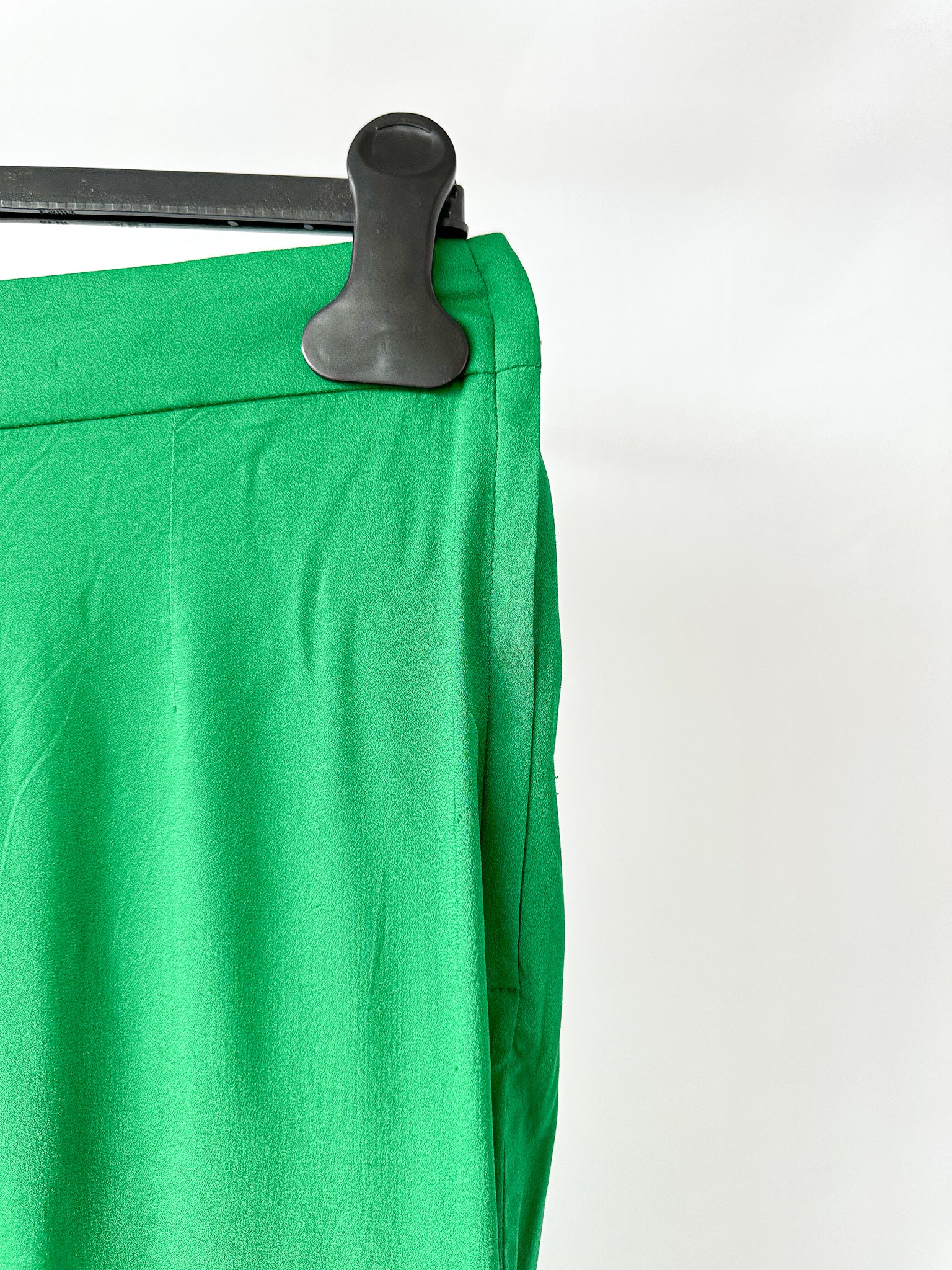 Dolce & Gabbana Green Frilly Flounce Layered Bell Bottom Trousers