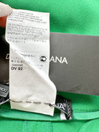 Dolce & Gabbana Green Frilly Flounce Layered Bell Bottom Trousers