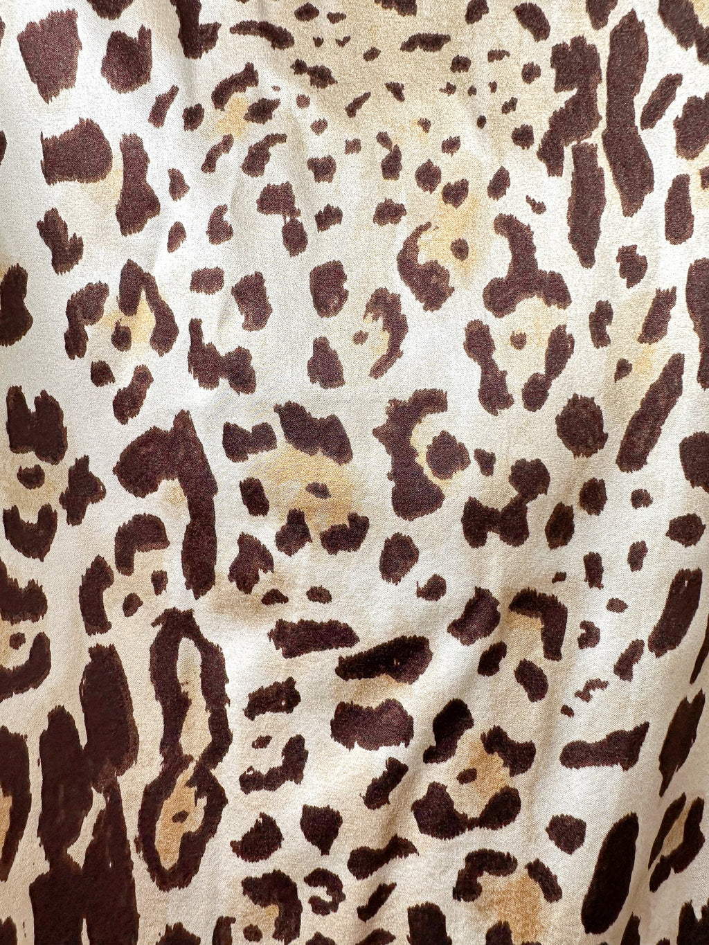 Anine Bing Cheetah Print Silk Satin Mini Slip Dress