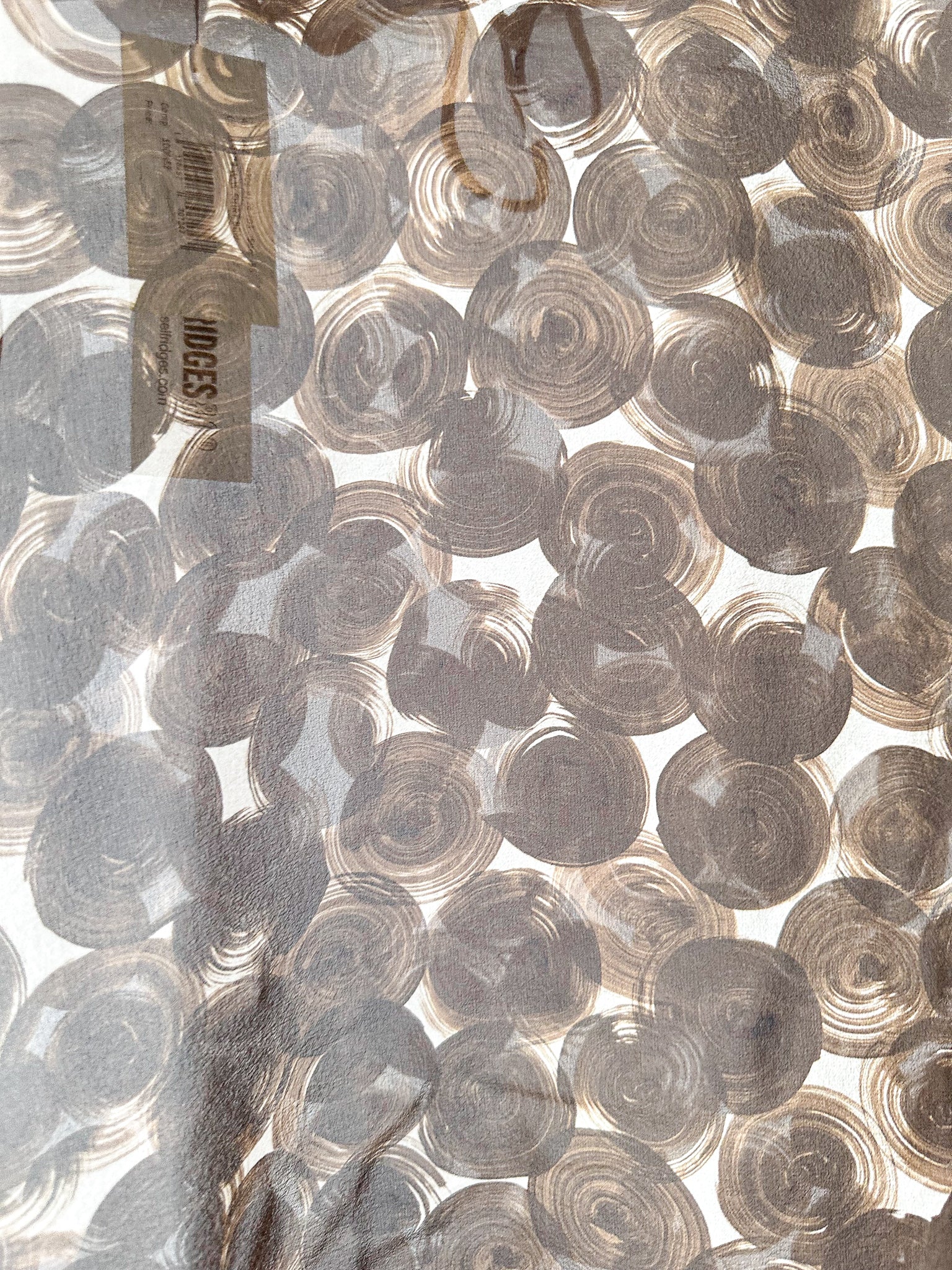 Dries Van Noten Conis Brown Abstract Print Silk Shirt