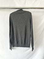 The Frankie Shop Grey Merino Wool Turtleneck Eve Sweater Jumper