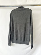 The Frankie Shop Grey Merino Wool Turtleneck Eve Sweater Jumper