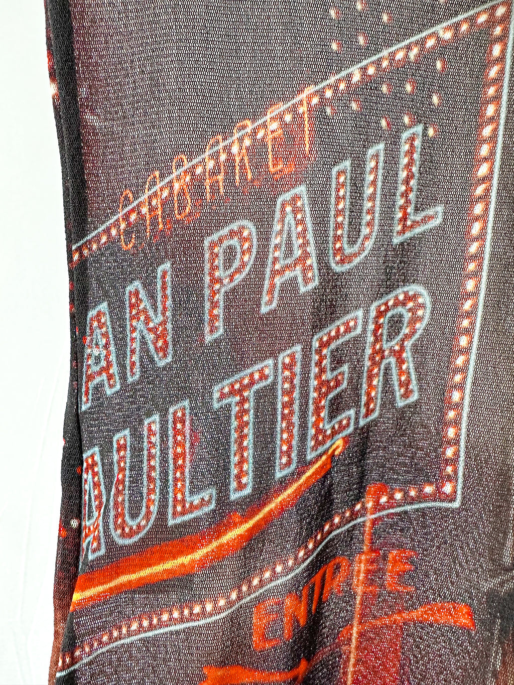 Jean Paul Gaultier Pigalle Paris Print Mesh Mini Dress