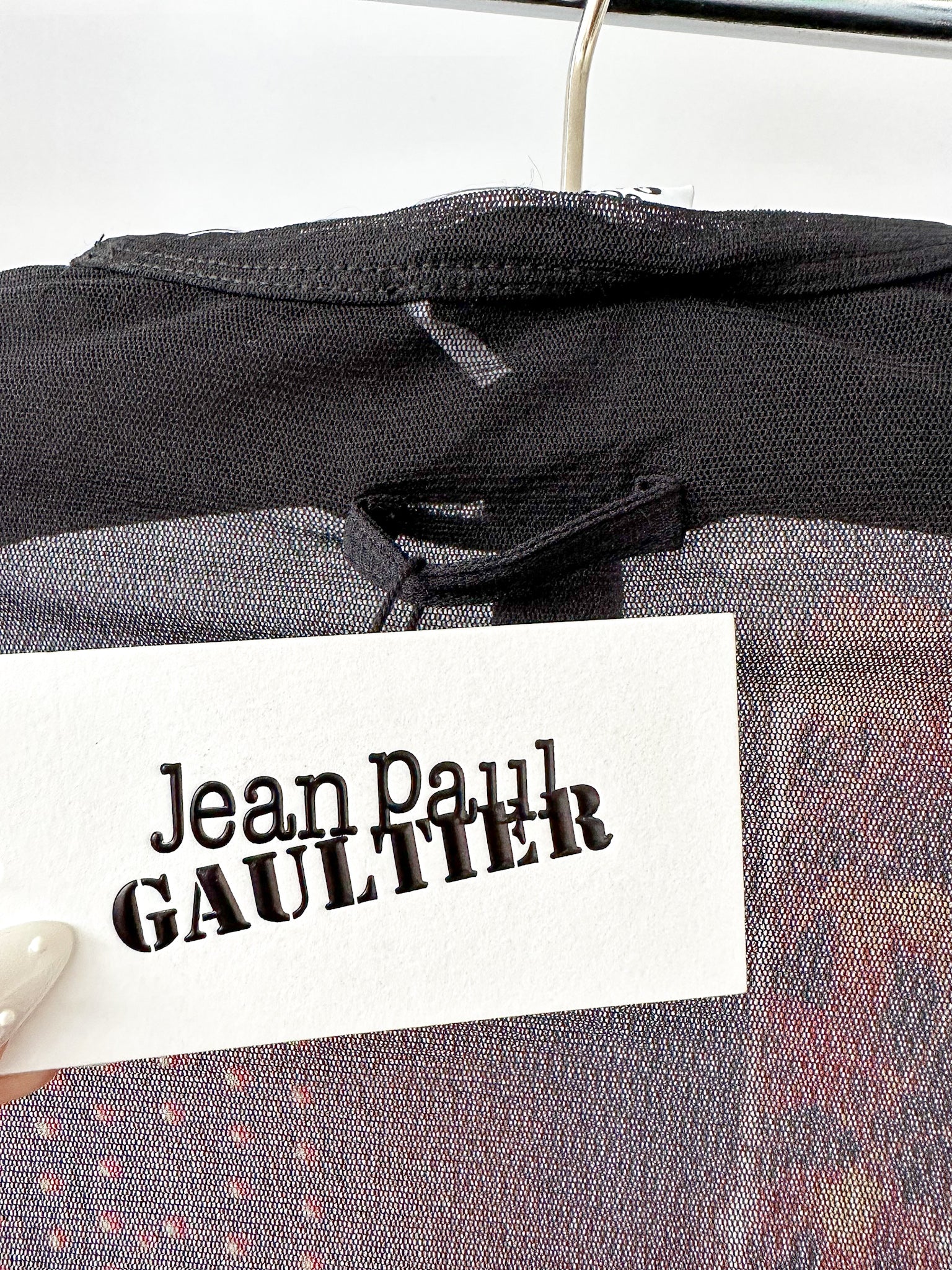 Jean Paul Gaultier Pigalle Paris Print Mesh Mini Dress
