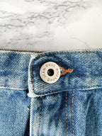 Mini-jupe en jean à grand logo Jean Paul Gaultier Haute Jeanerie