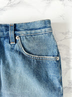 Mini-jupe en jean à grand logo Jean Paul Gaultier Haute Jeanerie