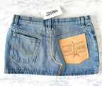 Mini-jupe en jean à grand logo Jean Paul Gaultier Haute Jeanerie