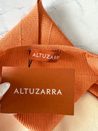 Altuzarra Sunset Orange Cropped Sweetheart Neck Top