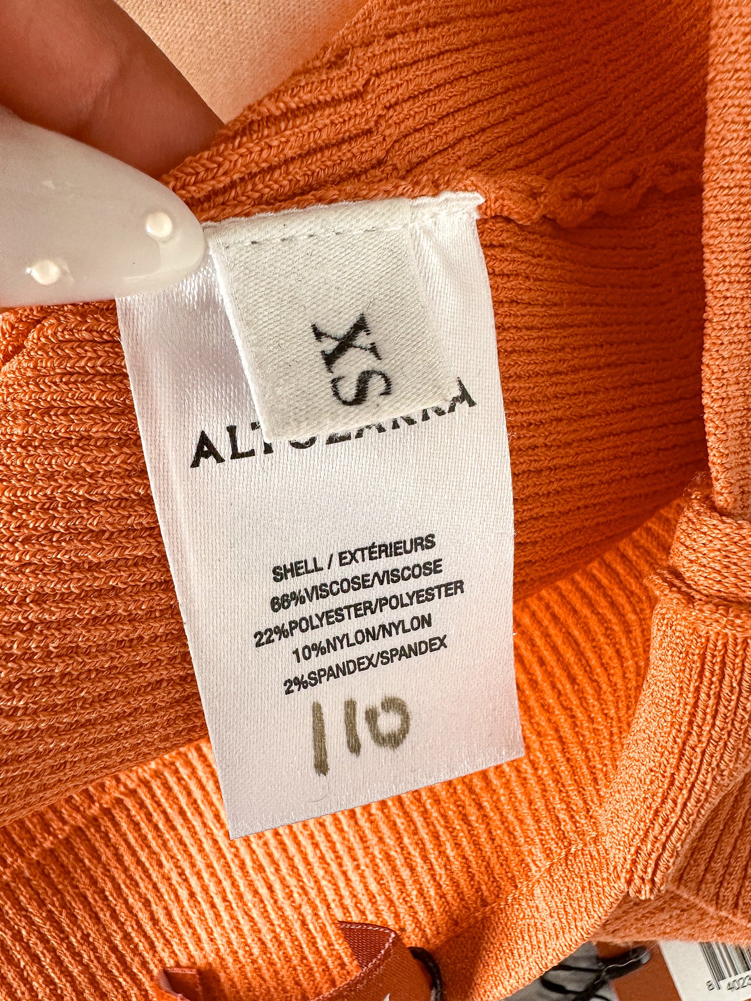 Altuzarra Sunset Orange Cropped Sweetheart Neck Top