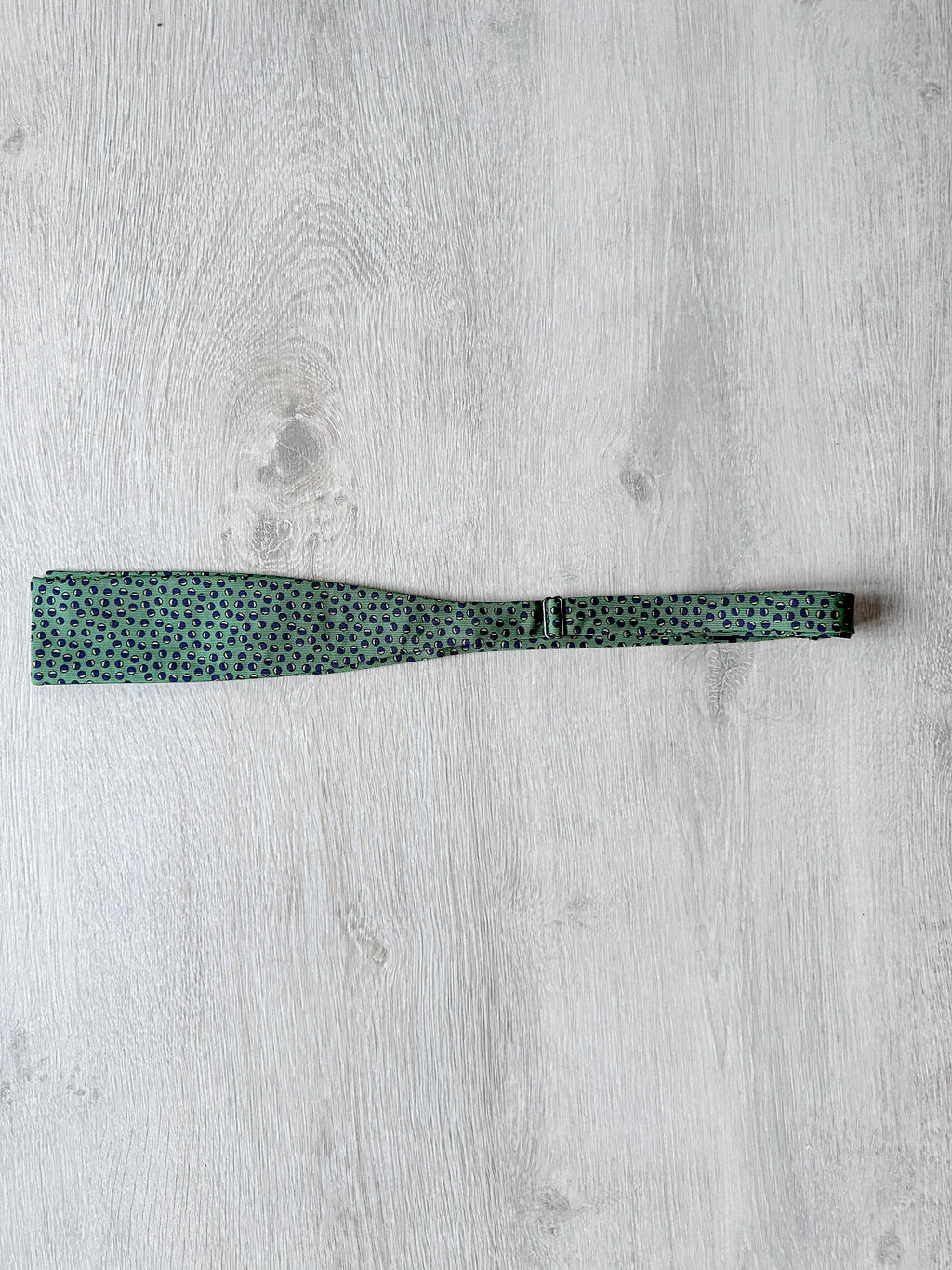 Drake's Green Abstract Circle Foulard Print Self Tie Bow Tie - House Of Huntington