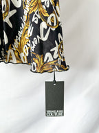 Versace Jeans Couture Allover Brand Logo Print Baroque Mini Playsuit