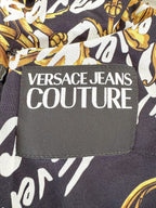 Versace Jeans Couture Allover Brand Logo Print Baroque Mini Playsuit