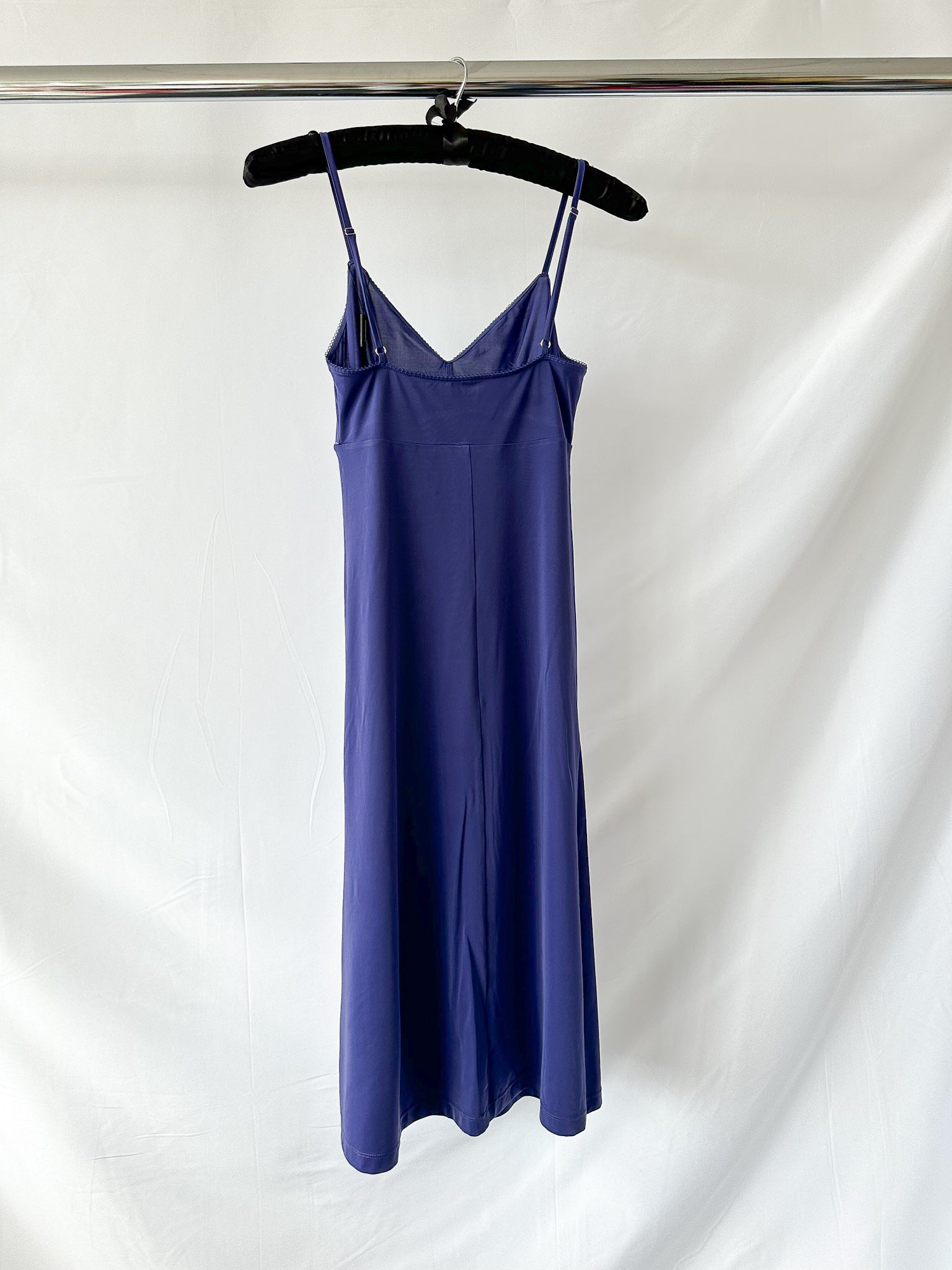Zimmermann V-Neck Blue Spaghetti Strap Slip Dress