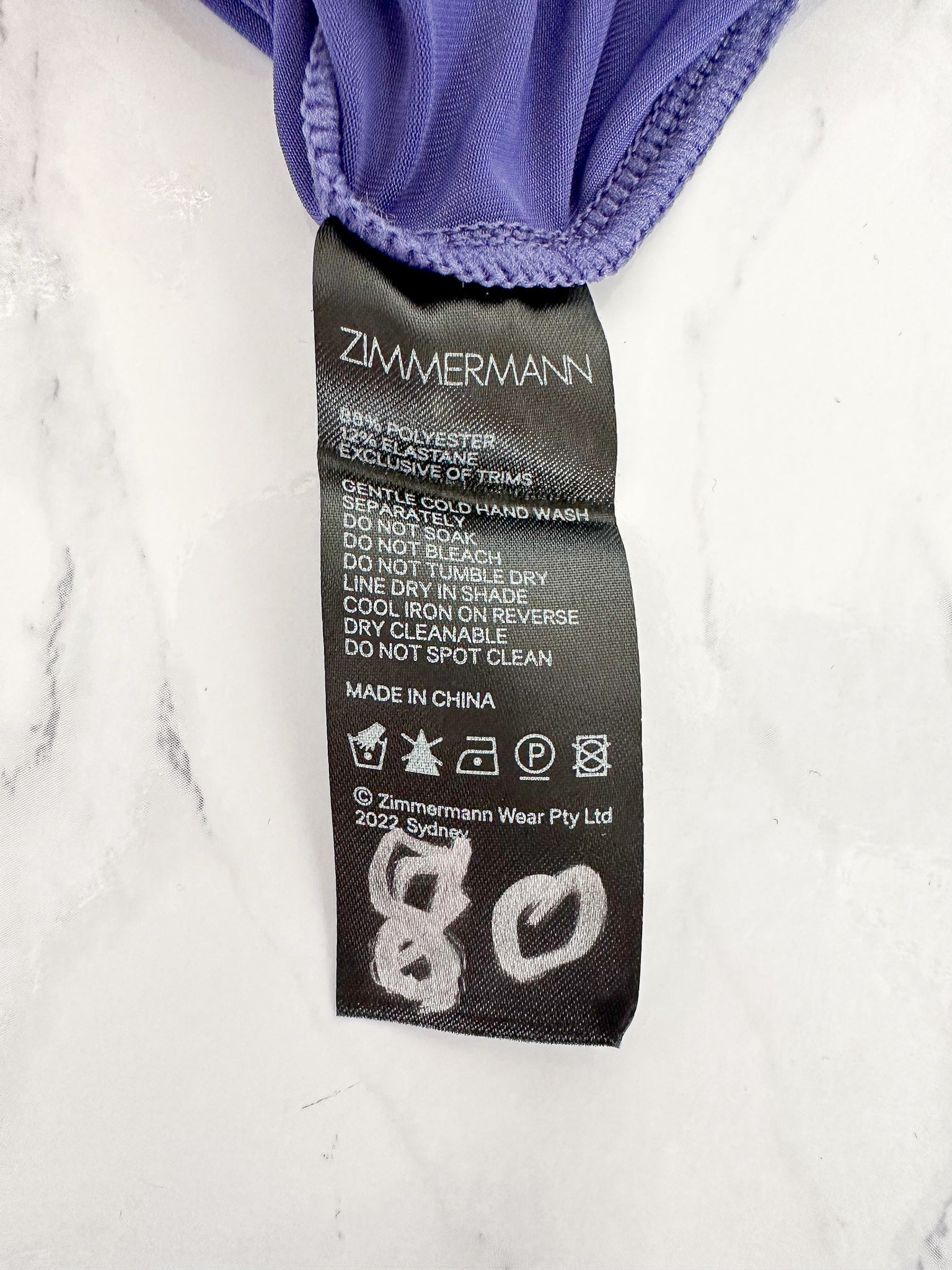 Zimmermann V-Neck Blue Spaghetti Strap Slip Dress