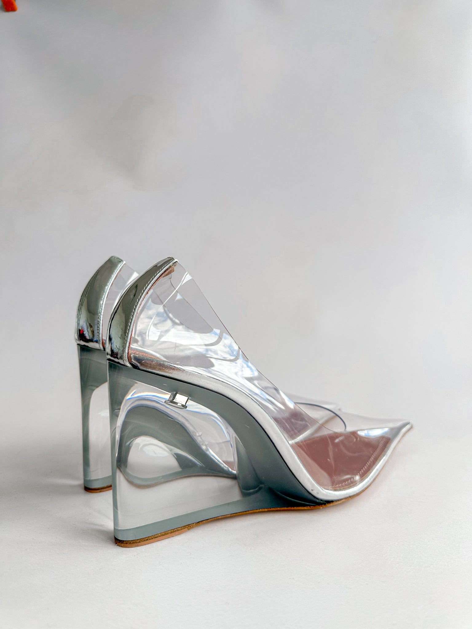 AMINA MUADDI Lupita PVC Wedge Mules