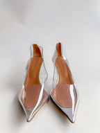 AMINA MUADDI Lupita PVC Wedge Mules