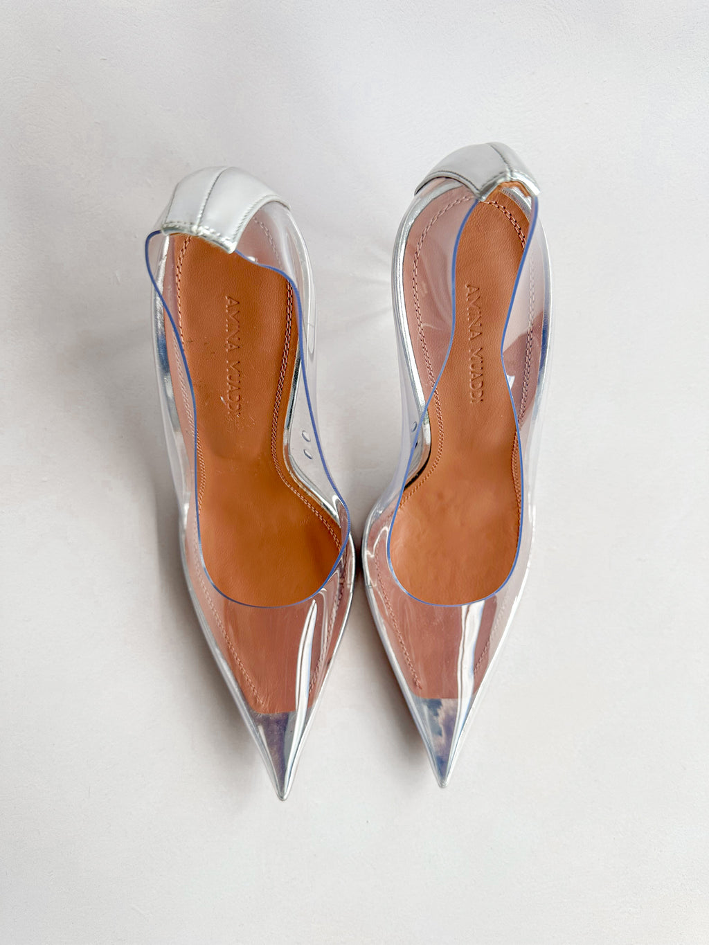 AMINA MUADDI Lupita PVC Wedge Mules