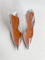 AMINA MUADDI Lupita PVC Wedge Mules