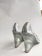 AMINA MUADDI Lupita PVC Wedge Mules