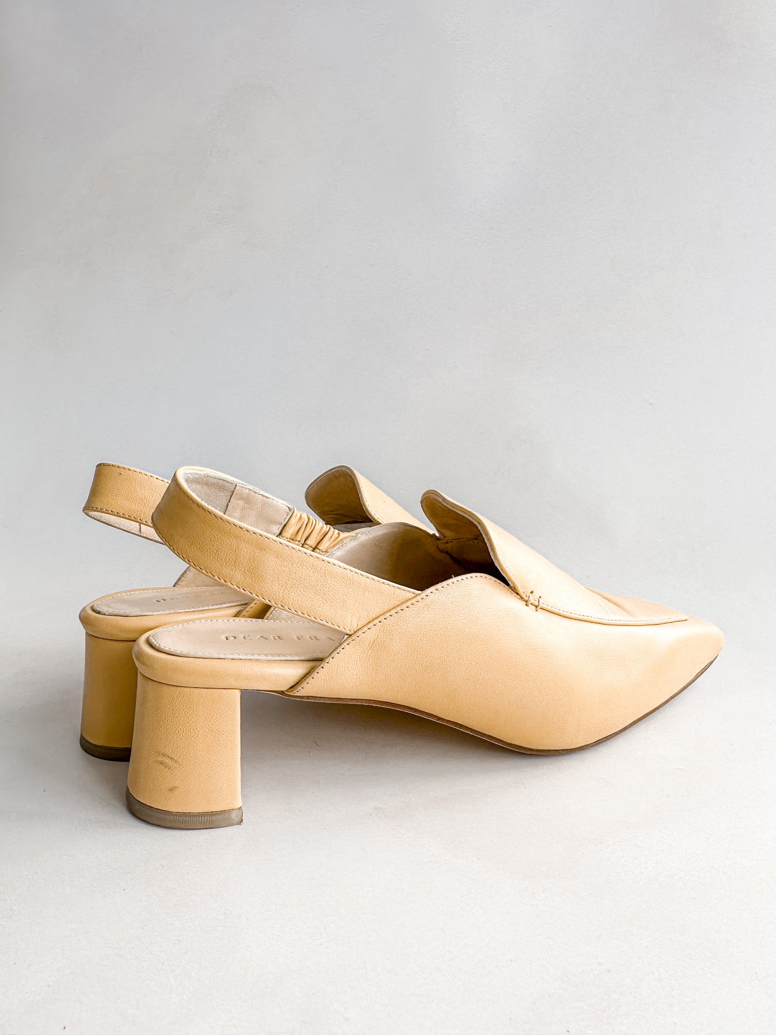 DEAR FRANCES Noah Mule Venezia Heels In Beige