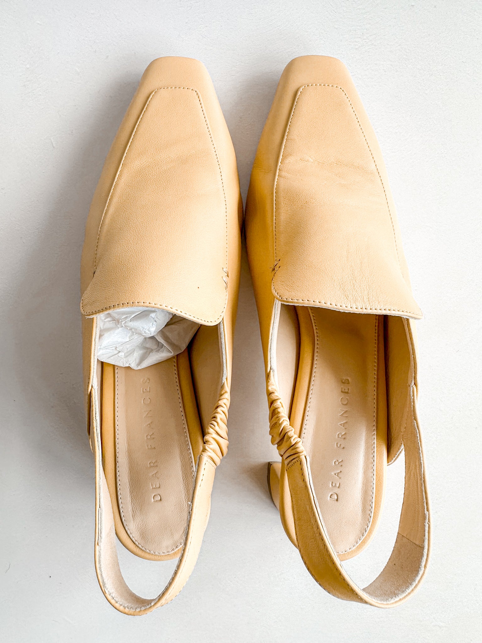 DEAR FRANCES Noah Mule Venezia Heels In Beige