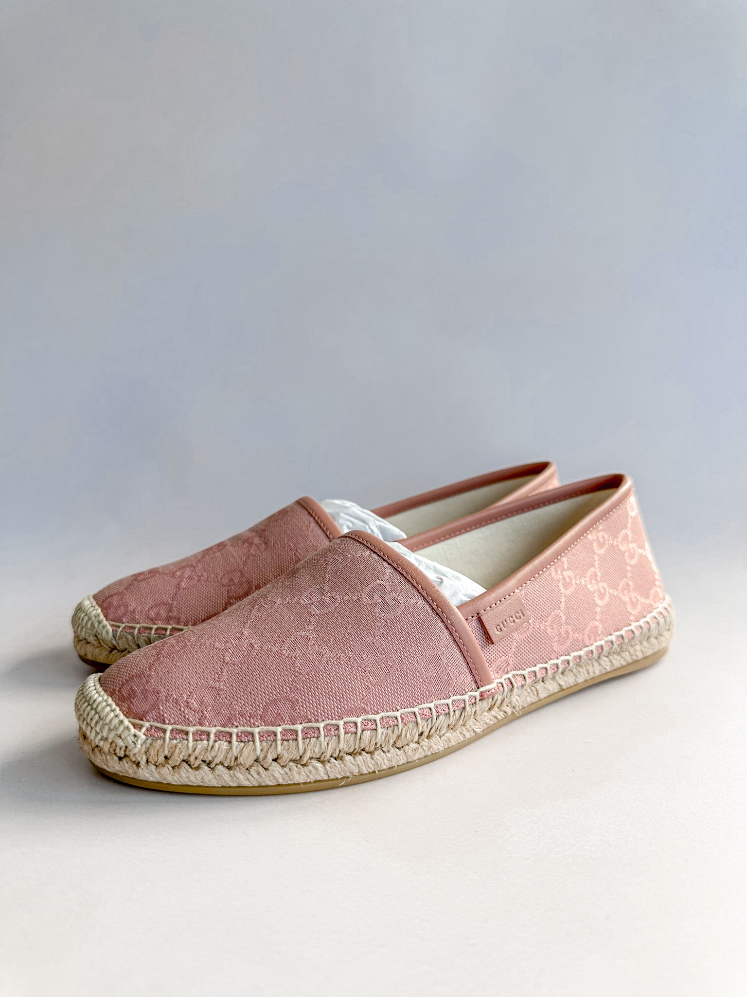 Gucci Pink Monogram Espadrilles Shoes - Main Image