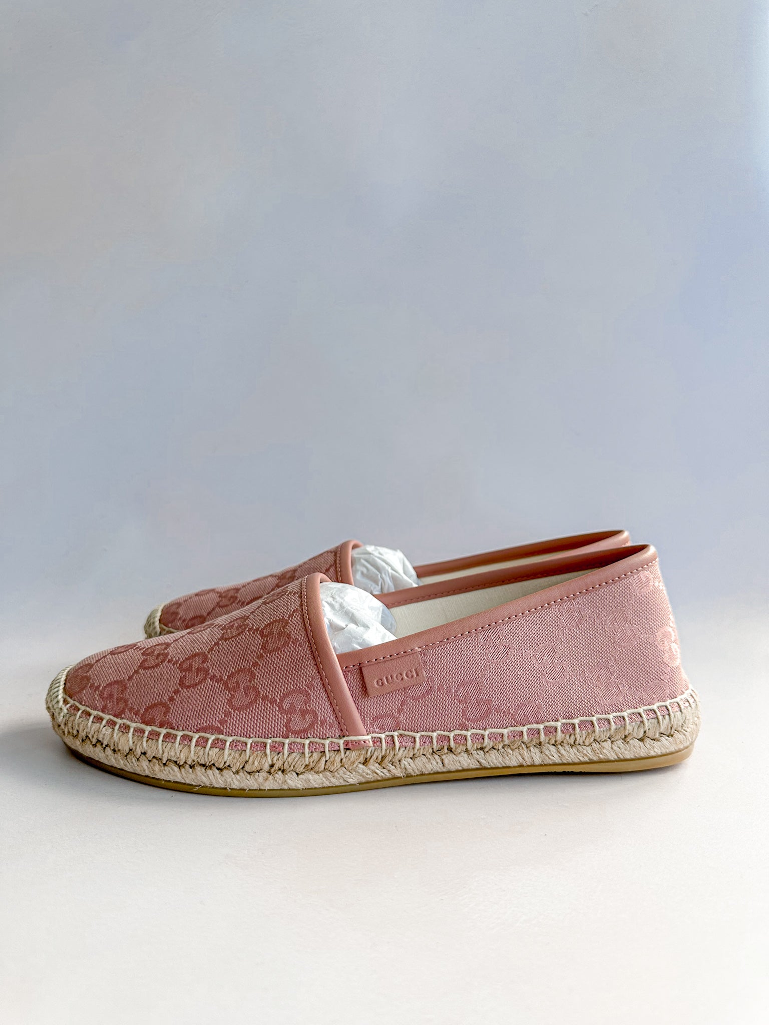 Gucci Pink Monogram Espadrilles Shoes