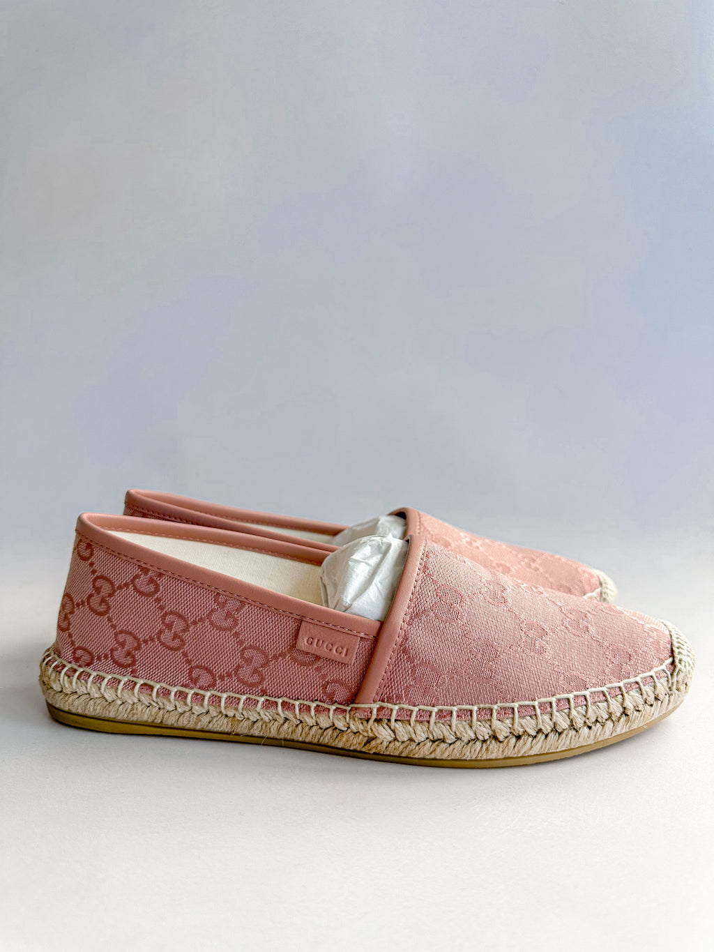 Gucci Pink Monogram Espadrilles Shoes