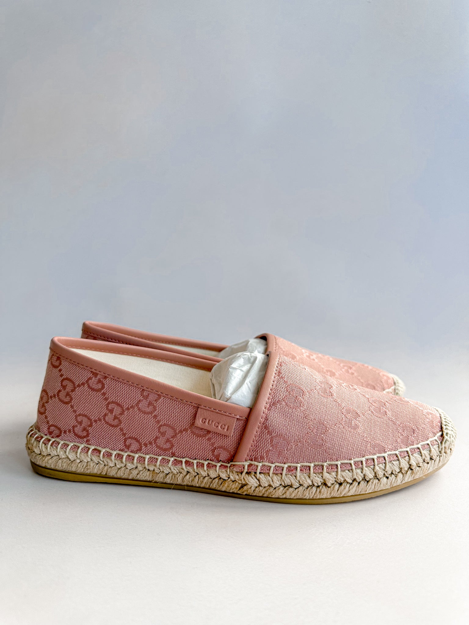 Gucci Pink Monogram Espadrilles Shoes