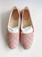 Gucci Pink Monogram Espadrilles Shoes