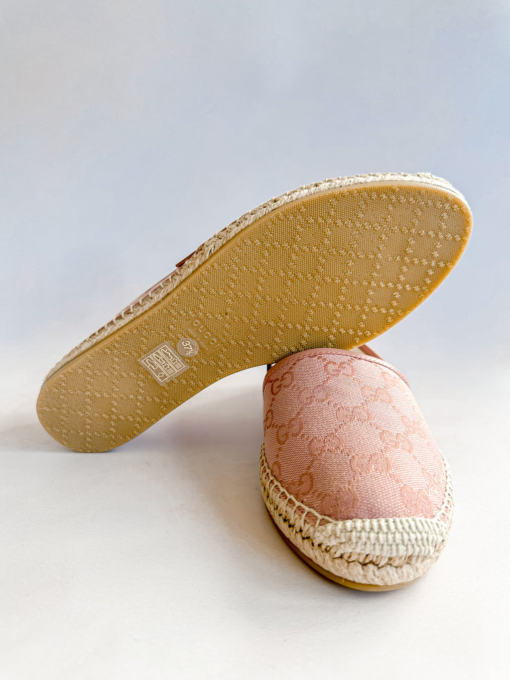 Gucci Pink Monogram Espadrilles Shoes