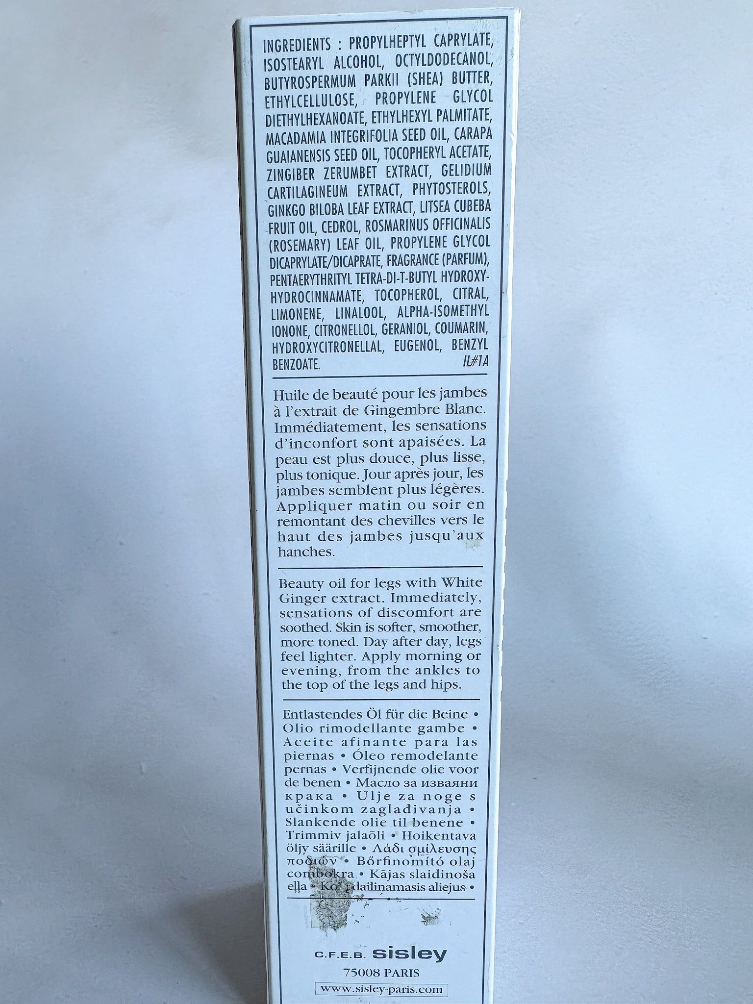 Sisley Paris White Ginger Contouring Oil 150ml