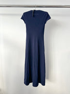 Polo Ralph Lauren Cashmere Navy Short Sleeve Long Dress