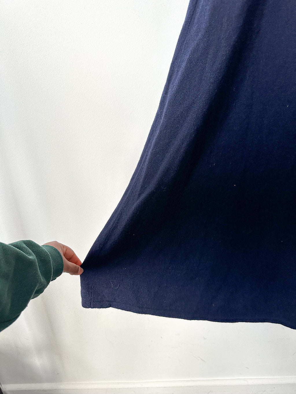 Polo Ralph Lauren Cashmere Navy Short Sleeve Long Dress