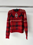 Pull en laine intarsia Fair Isle à tartan rouge Western Polo Ralph Lauren