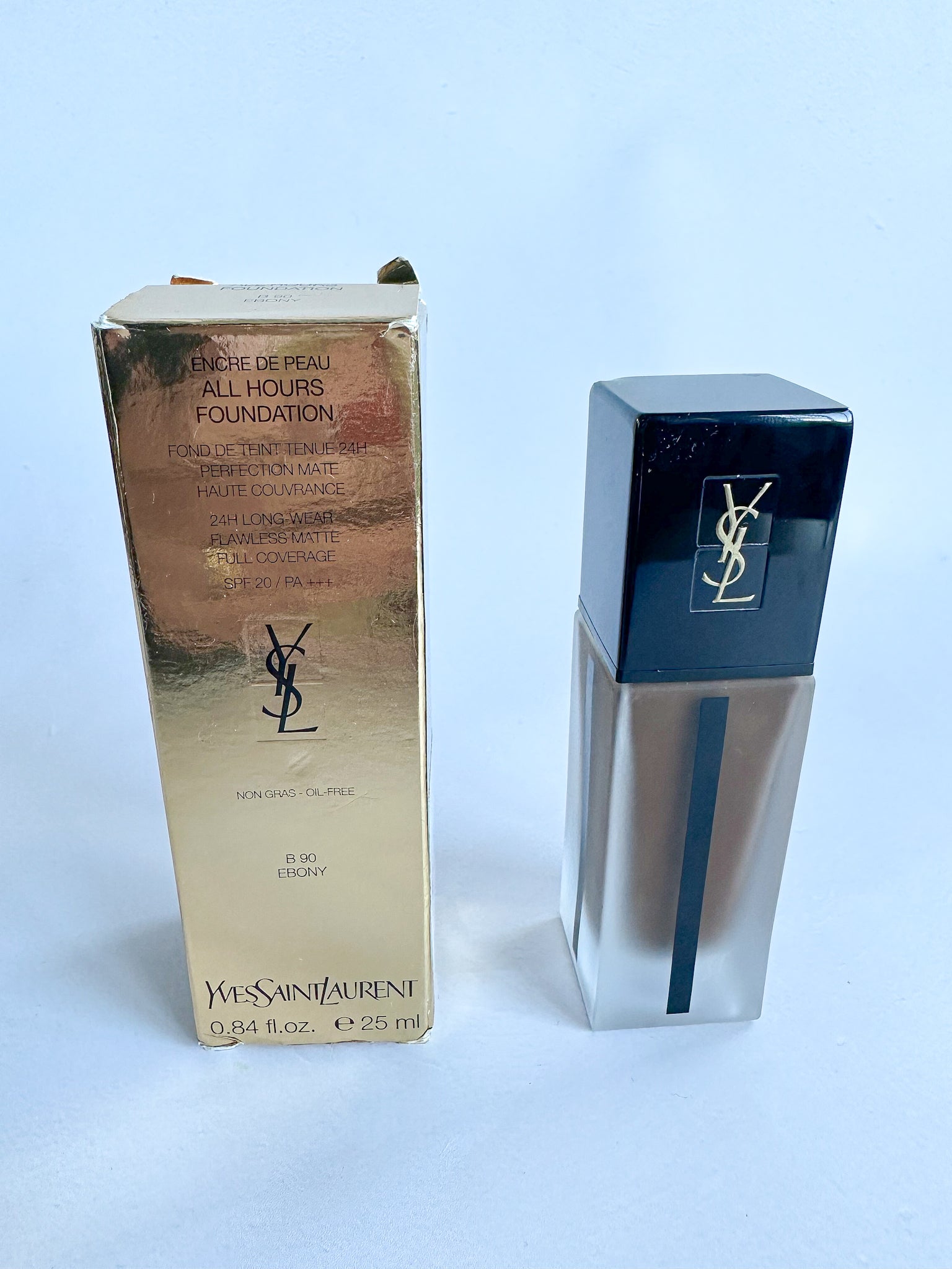 YSL All Hours Foundation 24-Hour Flawless Matte Foundation Full Coverage (Discontinued) in B 90 Ebony