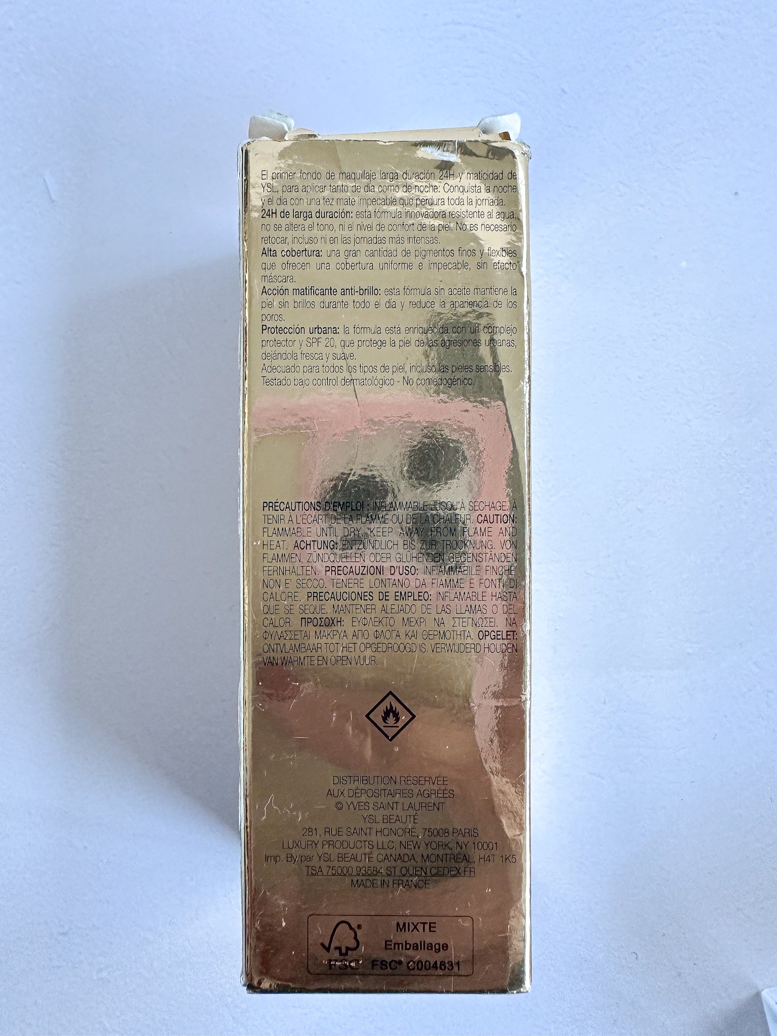 YSL All Hours Foundation 24-Hour Flawless Matte Foundation Full Coverage (Discontinued) in B 90 Ebony