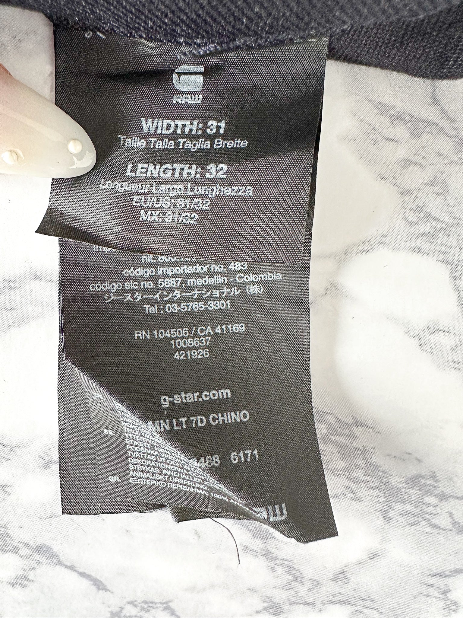 G-Star Raw by Marc Newson Navy Blue Chino Trousers