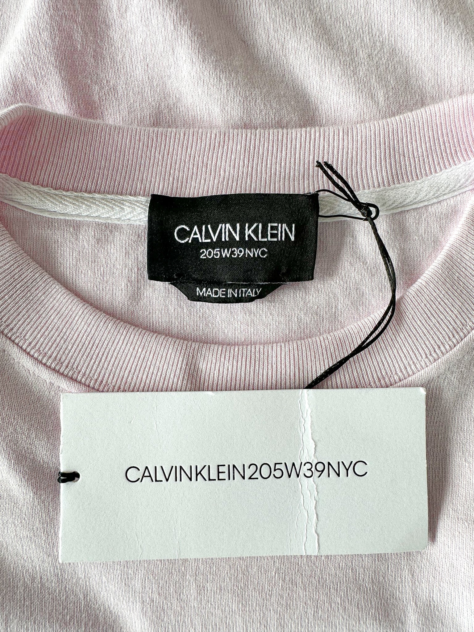 Calvin Klein 205W39NYC Logo Embroidered Pink Short Sleeve T-Shirt
