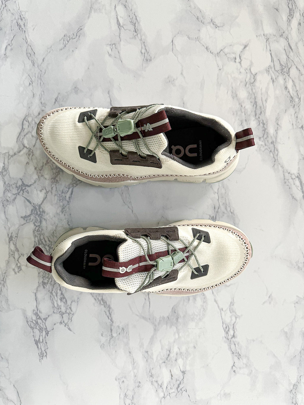 On Running Cloudaway White Green Sneakers