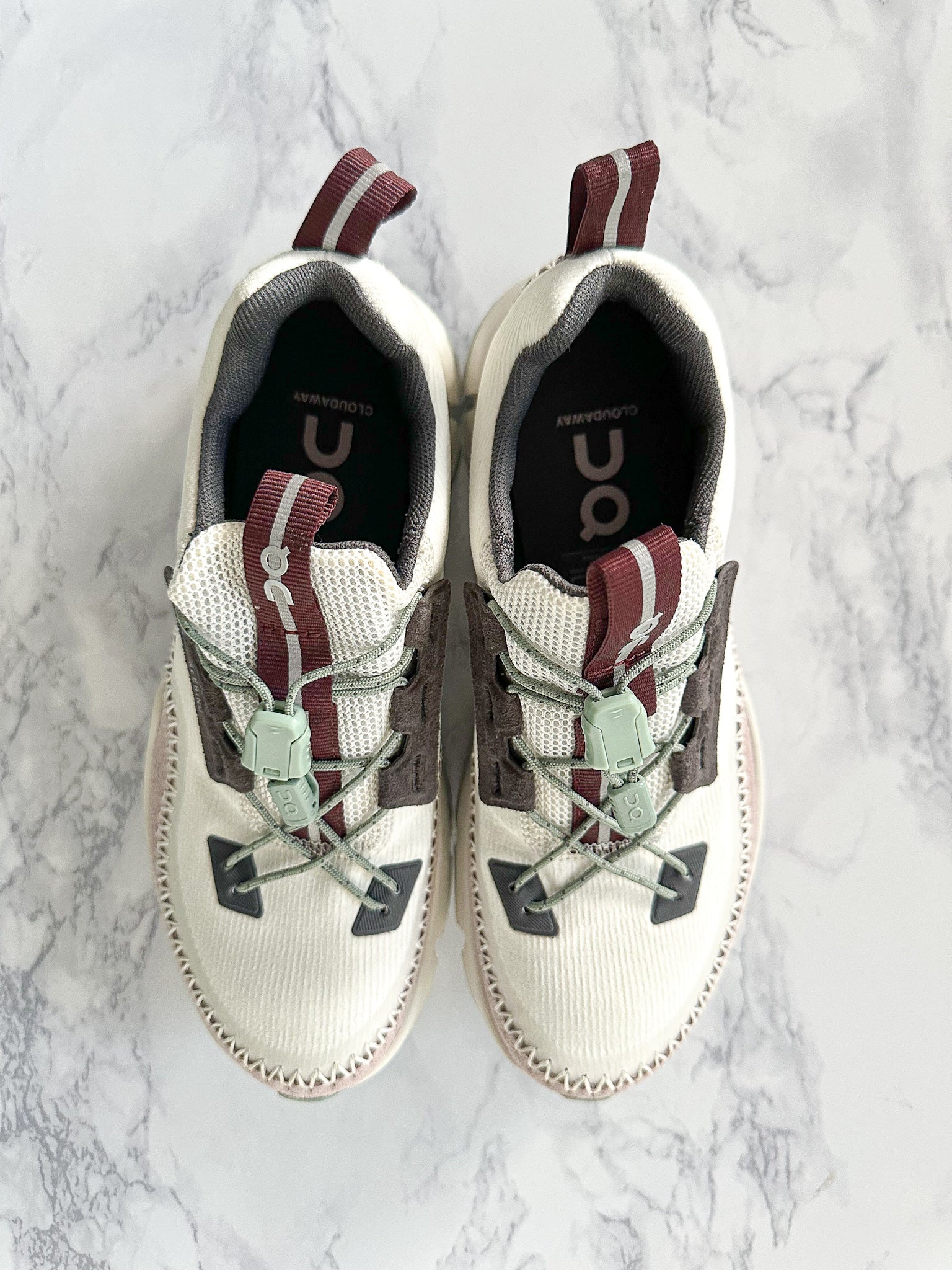 On Running Cloudaway White Green Sneakers