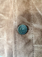 Mini-jupe boutonnée en daim marron Polo Ralph Lauren