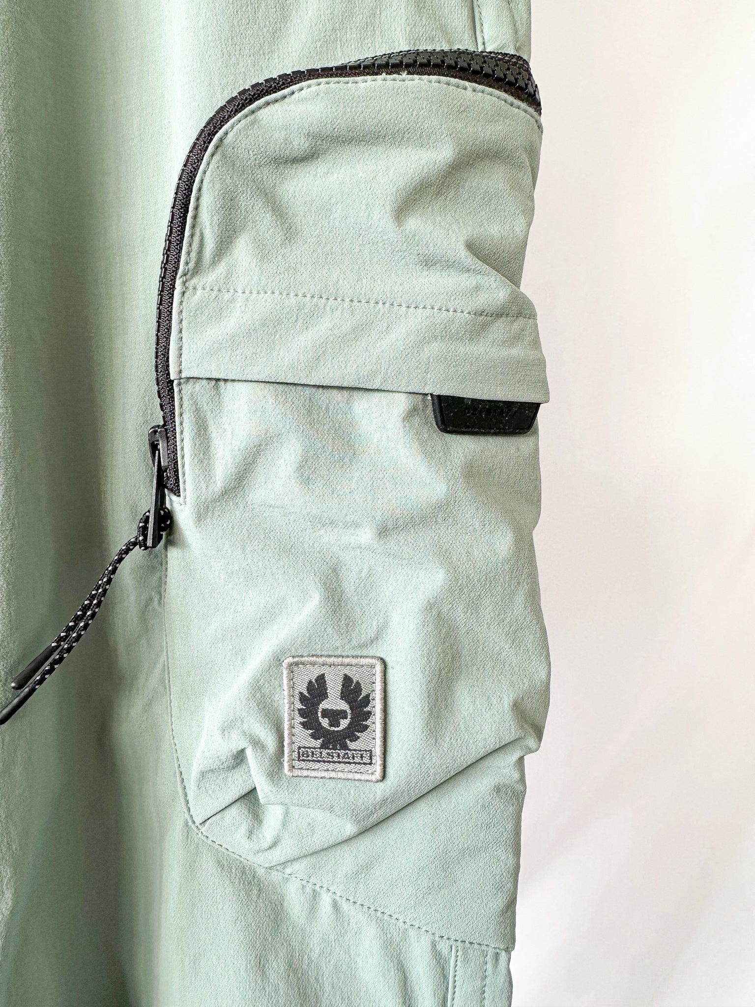 Belstaff Steel Green Slide Cargo Trousers