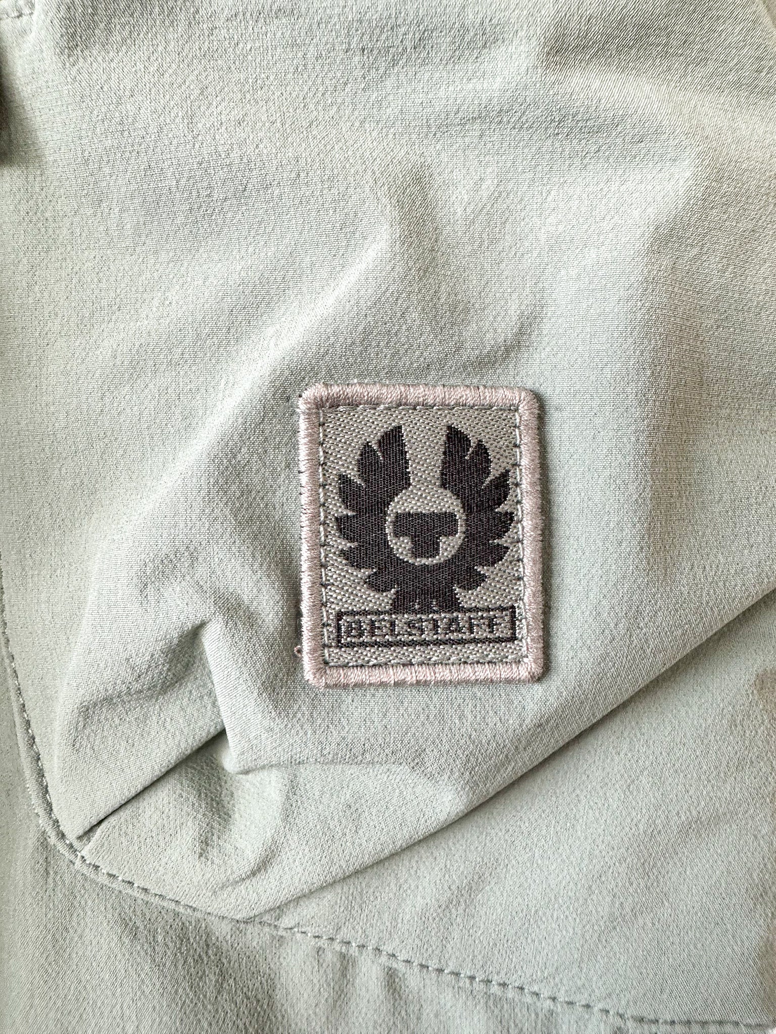 Belstaff Steel Green Slide Cargo Trousers