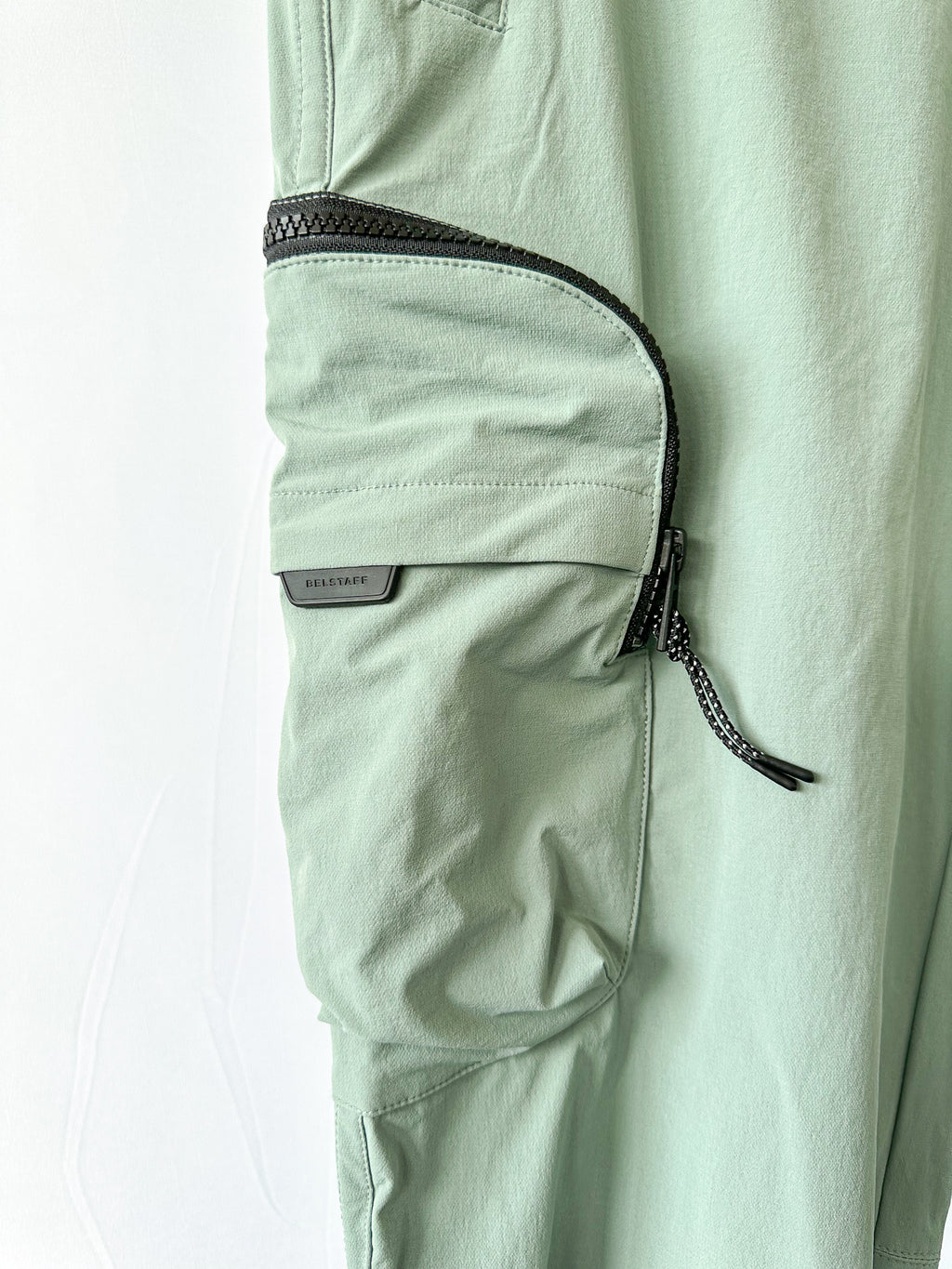 Belstaff Steel Green Slide Cargo Trousers
